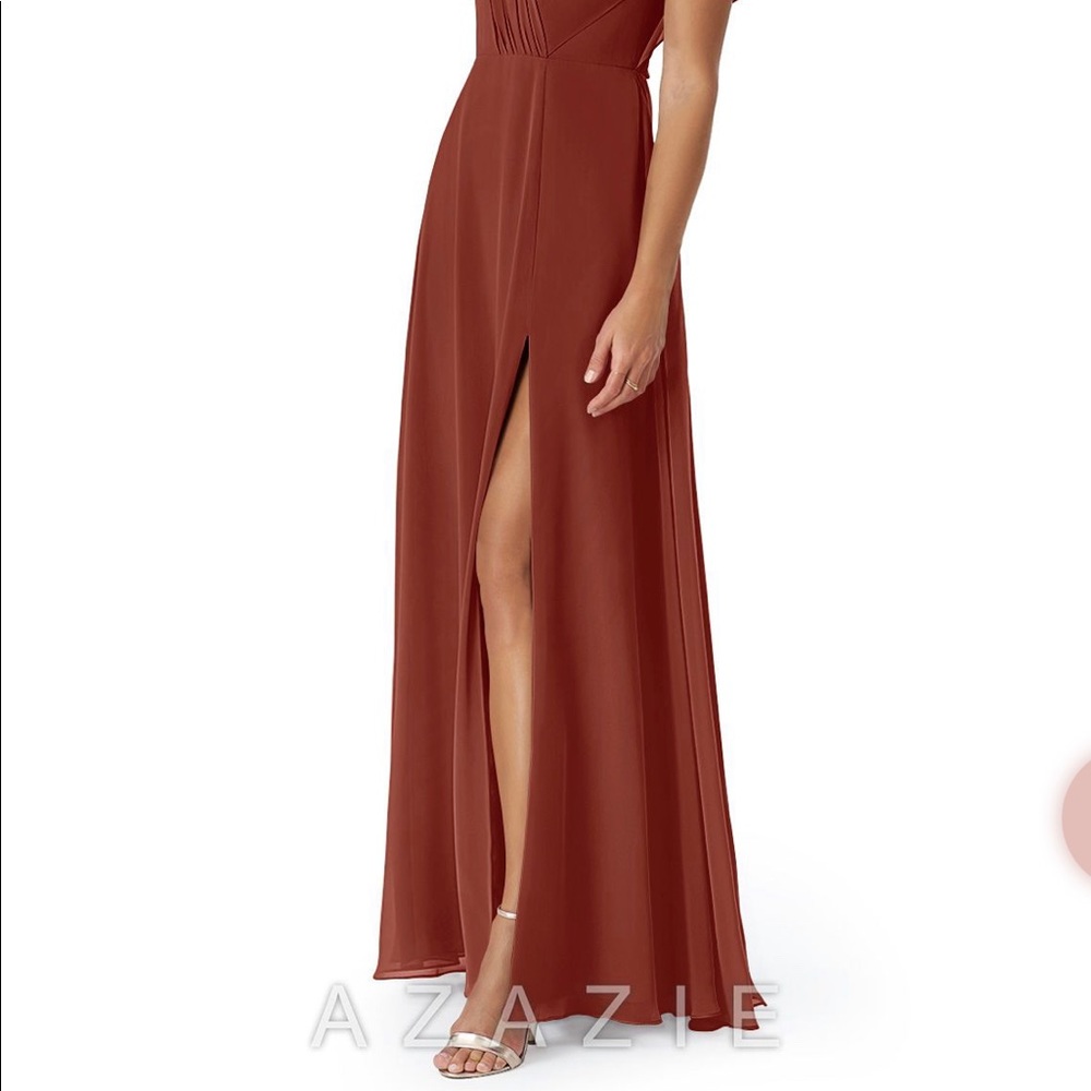 Azazie Rylee
Dress Color: Terracotta - Picture 3 of 4